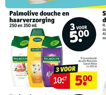 Kruidvat Palmolive douche en haarverzorging 250 en 350 ml aanbieding