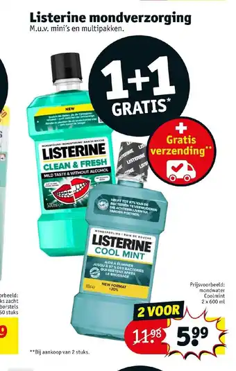 Kruidvat Listerine mondverzorging 2 x 600 ml aanbieding