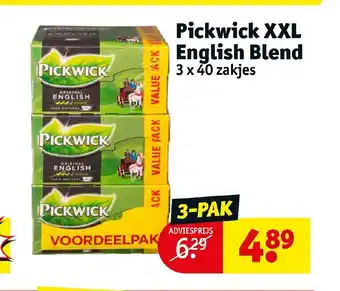 Kruidvat Pickwick XXL English Blend 3 x 40 zakjes aanbieding