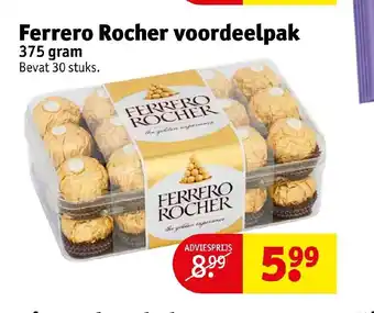 Kruidvat Ferrero Rocher voordeelpak 375 gram aanbieding