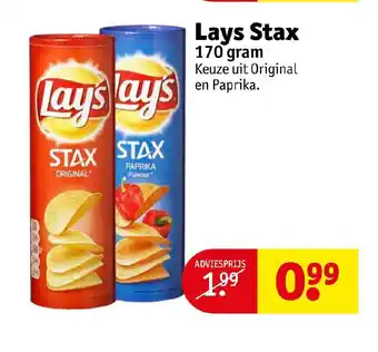 Kruidvat Lays Stax 170 gram aanbieding