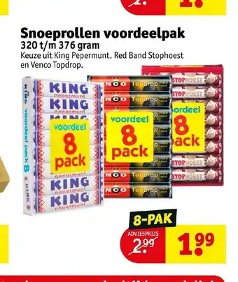 Kruidvat Snoeprollen voordeelpak 320 t/m 376 gram 8-pak aanbieding