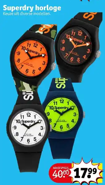 Kruidvat Superdry horloge aanbieding