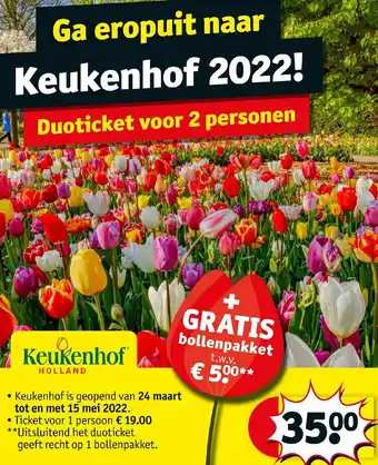 Kruidvat Keukenhof 2022 aanbieding