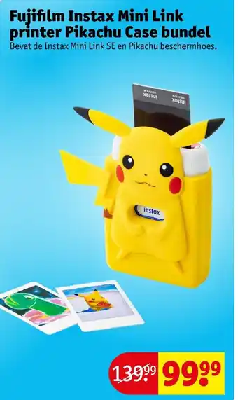 Kruidvat Fujifilm instax mini link printer pikachu case bundel aanbieding