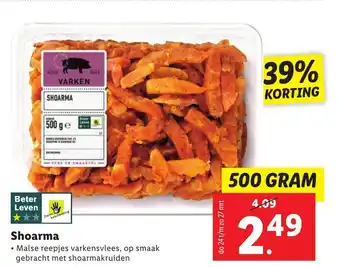 Lidl Shoarma 500g aanbieding