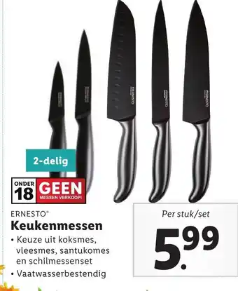 Lidl Keukenmessen aanbieding