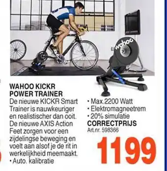 Correct Wahoo Kickr Power Trainer aanbieding