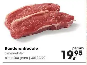 HANOS Runderentrecote Simmentaler 200g aanbieding