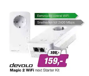 EP Devolo Magic 2 WiFi Next Starter Kit aanbieding