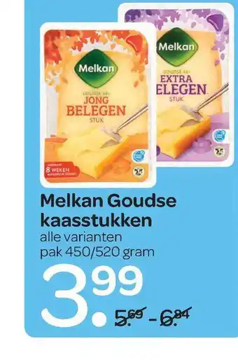 Spar Melkan Goudse Kaasstukken aanbieding