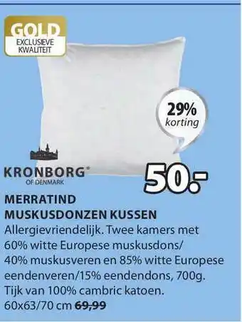 Jysk Merratind Muskusdonzen Kussen 29% Korting aanbieding