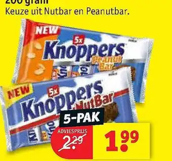 Kruidvat Knoppers Nutbar Of Peanut Bar aanbieding