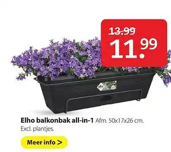 Boerenbond Elho Balkonbak All-in-1 50x17x26 cm aanbieding