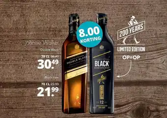 Mitra Johnnie Walker Double Black Of Black Icon 8.00 Korting aanbieding