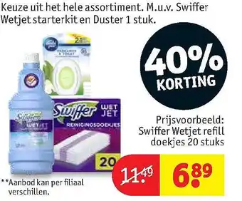 Kruidvat Swiffer Wetjet Refill Doekjes 40% Korting aanbieding