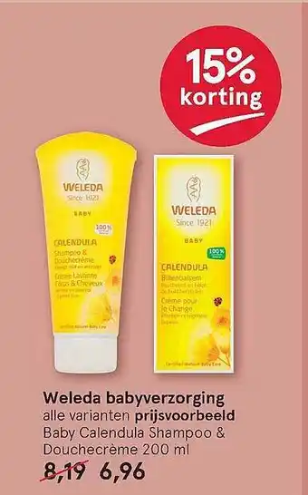 Etos Weleda Babyverzorging 15% Korting 200ml aanbieding