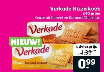 Trekpleister Verkade Nizza Koek 240 Gram aanbieding