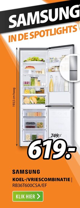 Expert Samsung koel-/vriescombinatie aanbieding
