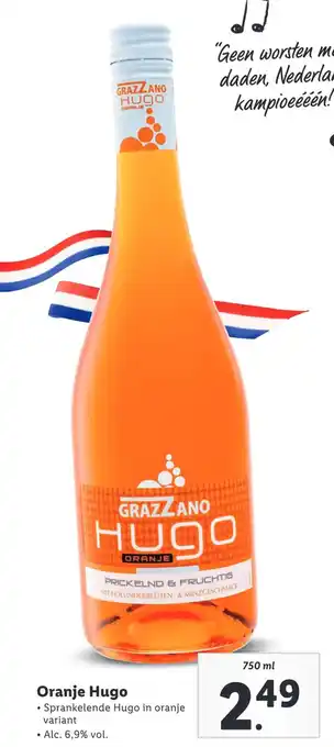 Lidl Oranje Hugo 750ml aanbieding