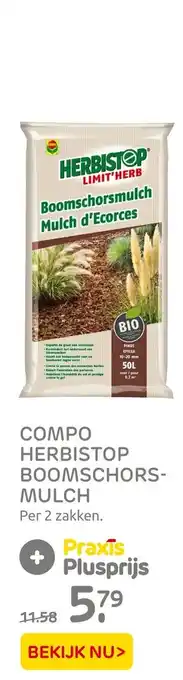 Praxis Compo herbistop boomschorsmulch aanbieding