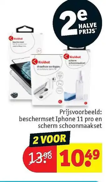 Kruidvat Kruidvat Beschermset Iphone 11 Pro En SchermSchoonmaakset aanbieding