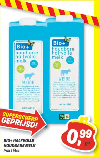 Dekamarkt Bio+halfvolle houdbare melk aanbieding