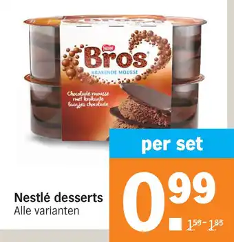 Albert Heijn Nestlé desserts aanbieding