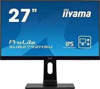 Amazon iiyama ProLite XUB2792HSU-B1, 27 inch, IPS, 1920x1080 (Full HD), DisplayPort-HDMI-VGA-U... aanbieding