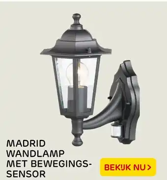 Praxis Madrid wandlamp met bewegings-sensor aanbieding