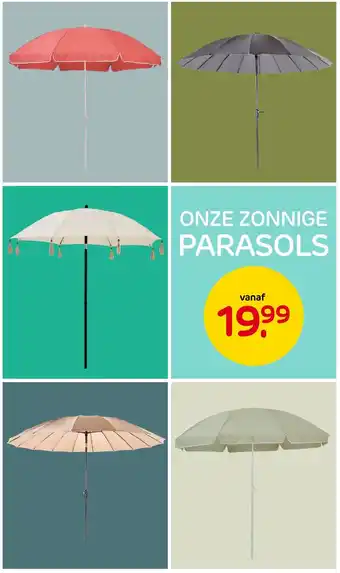 Praxis Onze zonnige parasols aanbieding