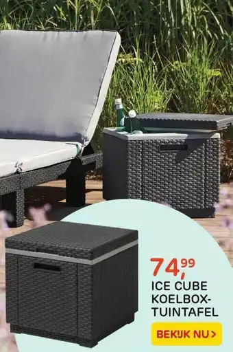 Praxis Tuincentrum Ice cube koelbox-tuintafel aanbieding