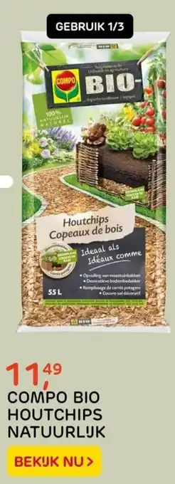 Praxis Tuincentrum Compo bio houtchips natuurlijk aanbieding