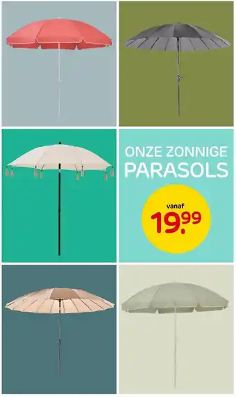 Praxis Tuincentrum Onze zonnige parasols aanbieding