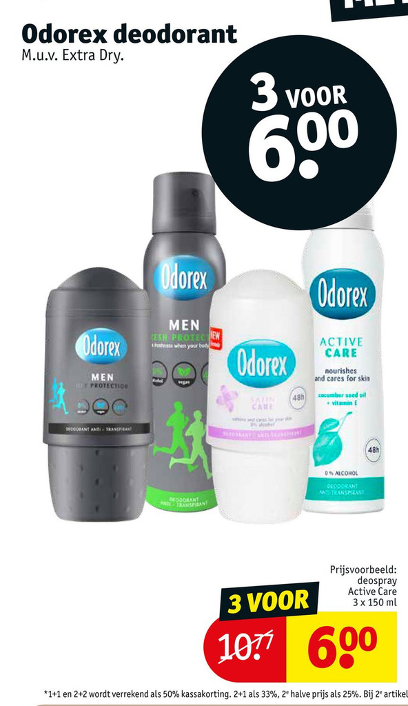 Odorex deodorant aanbieding bij Kruidvat