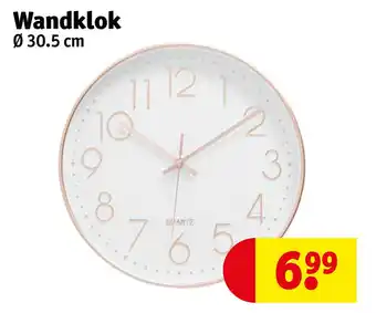 Kruidvat Wandklok Ø 30.5 cm aanbieding