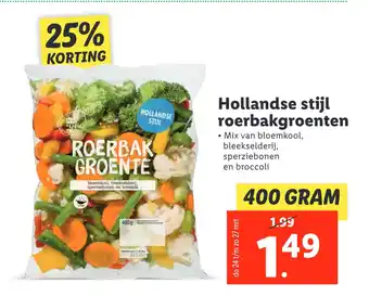 Lidl Hollandse stijl roerbakgroenten aanbieding