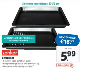 Lidl Zenker bakplaat aanbieding