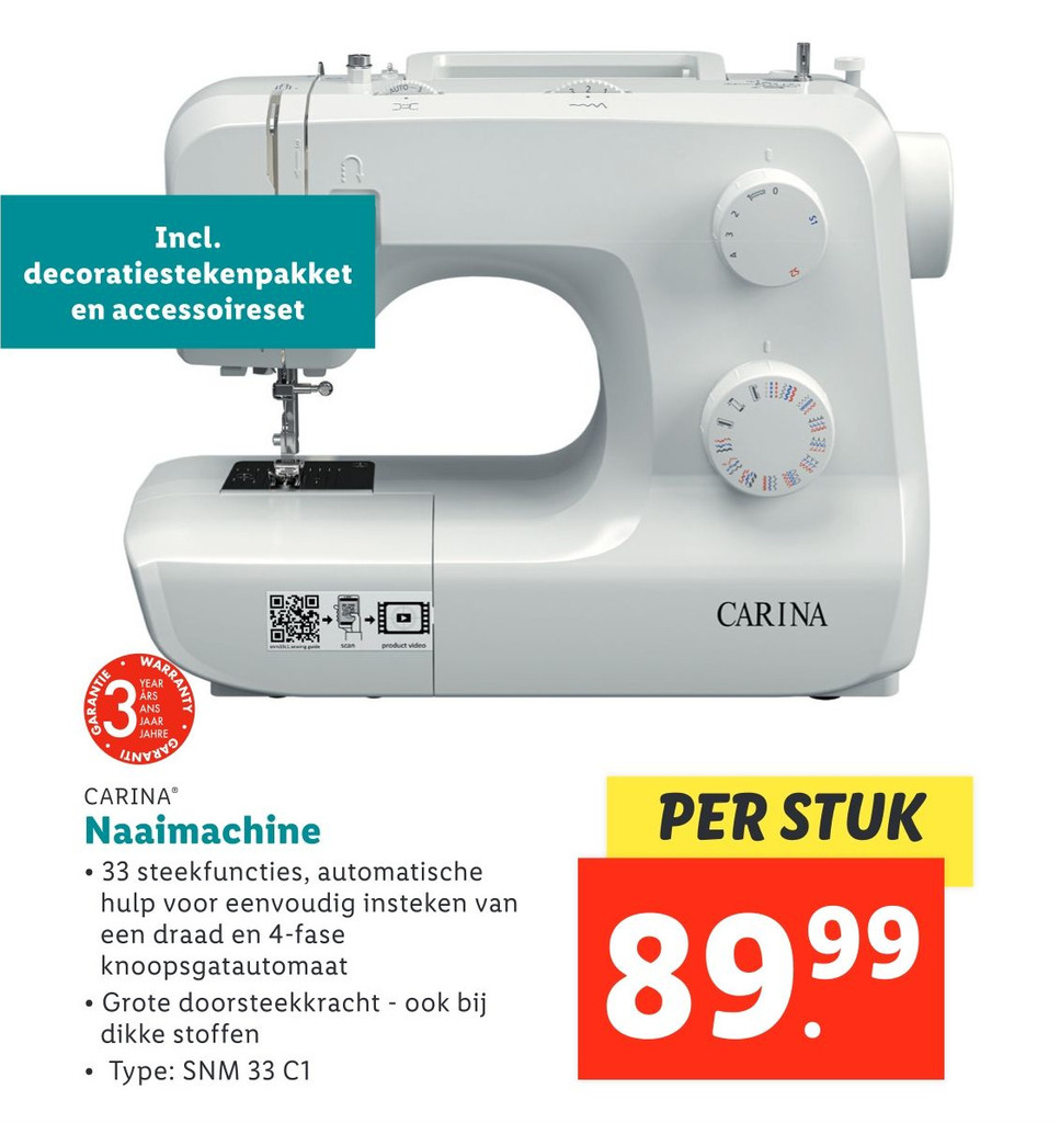 CARINA Naaimachine aanbieding bij Lidl