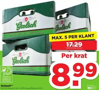 PLUS Grolsch 24*300ml of 16*450ml aanbieding