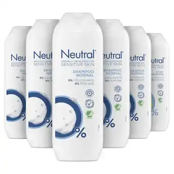 Bol.com Neutral 0% Parfumvrij Shampoo - 6 x 250 ml - Voordeelverpakking aanbieding