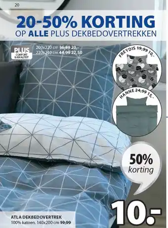 Jysk Atla Dekbedovertrek aanbieding