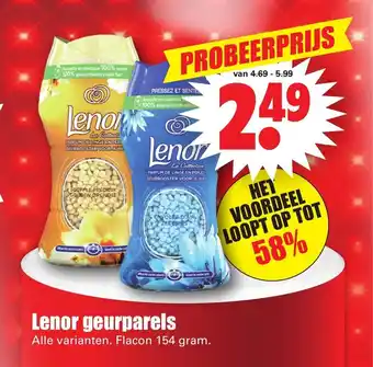 Dirk Lenor  geurparels 154 gram aanbieding