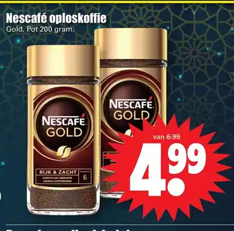 Dirk Nescafe oploskoffie pot 200 gram aanbieding