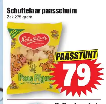 Dirk Schuttelaar paasschuim zak 275 gram aanbieding