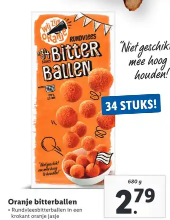 Lidl Dranje bitterballen aanbieding