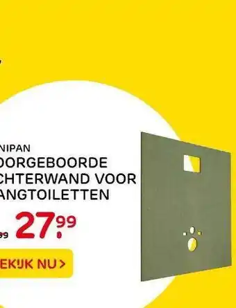 Praxis Sanipan Voorgeboorde Achterwand Voor Hangtoiletten aanbieding