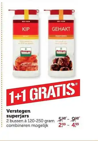 Coop Verstegen Siperjars 1+1 Gratis aanbieding