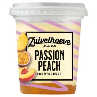 PLUS Zuivelhoeve Roomyoghurt passion peach aanbieding