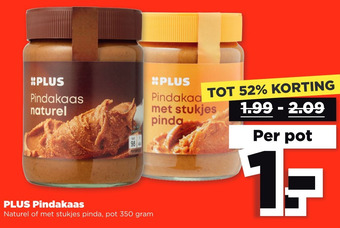 PLUS PLUS Pindakaas aanbieding